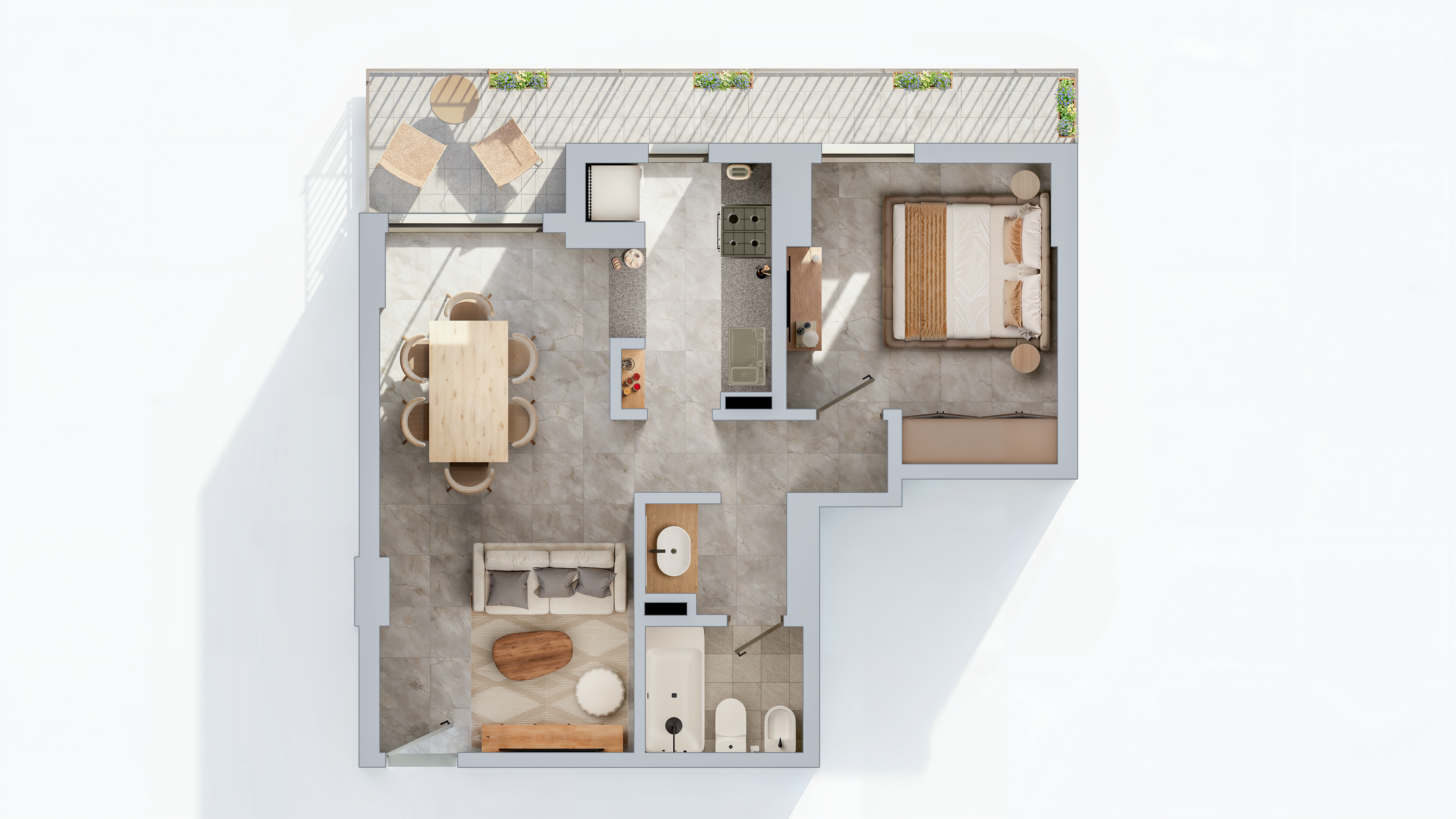 vista superior 1 dorm plus terrazas de alberdi